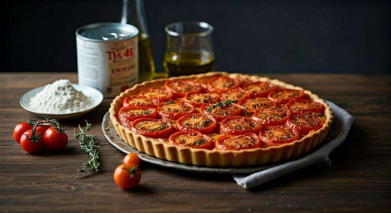 Tarte tomate-moutarde aux herbes de Provence