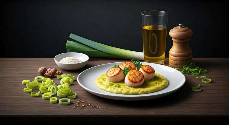 Saint-Jacques à la fondue de poireaux : recette savoureuse