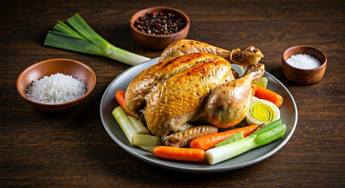 Poule au pot classique et riz long : recette savoureuse
