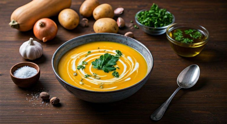Soupe butternut et pomme de terre : recette savoureuse
