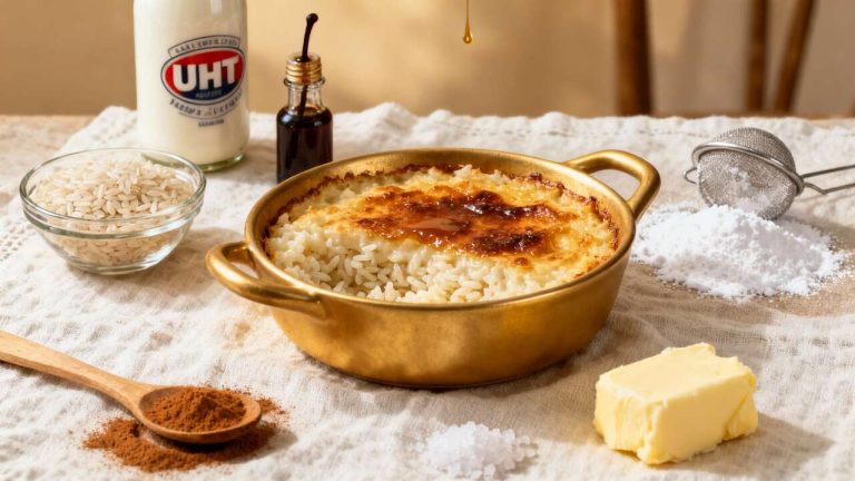 Riz au lait cuit au four : la recette facile