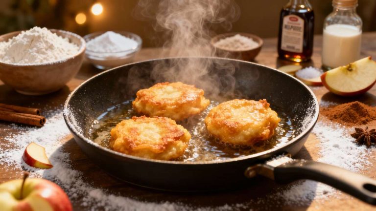 Recette de beignets aux pommes à la poêle : facile et délicieux