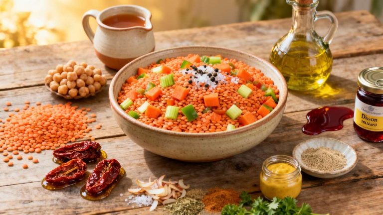 Salade de lentilles corail : délice sain et rapide
