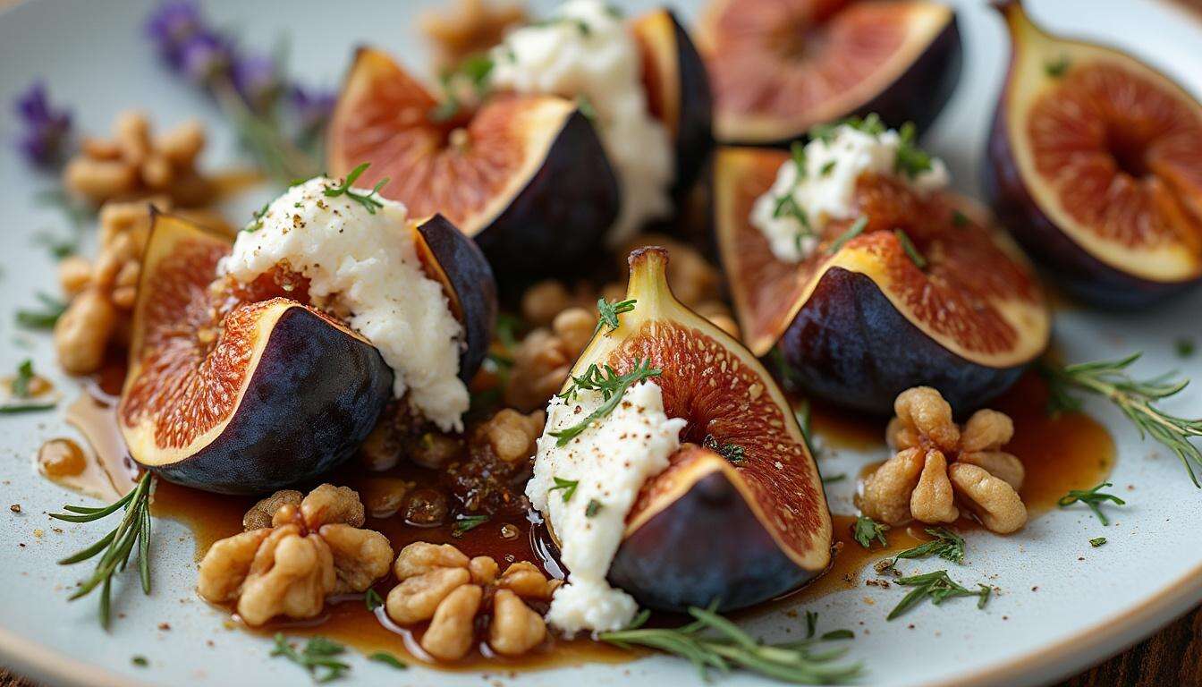 Cette manière élégante de servir les figues en entrée fait toujours son petit effet – c&rsquo;est très simple à faire