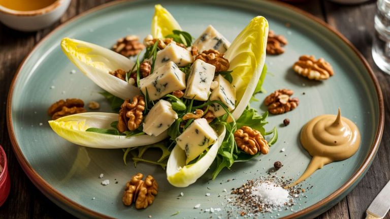 Salade d'endives, noix et roquefort : l'équilibre parfait pour nettoyer le palais